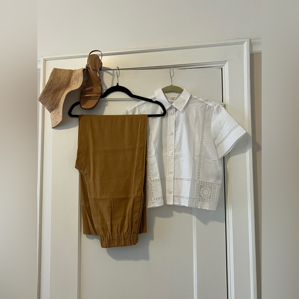 Cuyana Lively Ochre Linen Pants - XS - NWOT